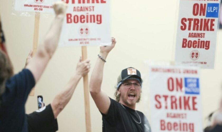 Boeing-Arbeiter protestieren in der Region Seattle