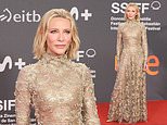 Cate Blanchett dazzles in gold embroidered gown at 72nd San Sebastian International Film Festival to receive Donostia Award