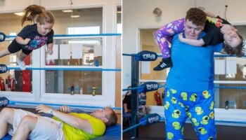 Children's wrestling school's popularity explodes as hundreds of pupils take to the ring