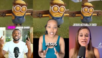 Comment le mème d'un Minion crucifié sert à prêcher la parole évangélique sur TikTok