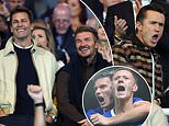 David Beckham proves to be Tom Brady's lucky charm as former England captain sits alongside NFL legend to watch Birmingham beat Wrexham 3-1, with Welsh side's co-owner Rob McElhenney also in attendance