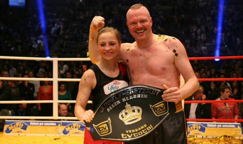 Regina Halmich und Stefan Raab begegnen sich zum dritten Mal im Boxring.