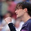 Jack Draper clenches his fist during his US Open fourth round win