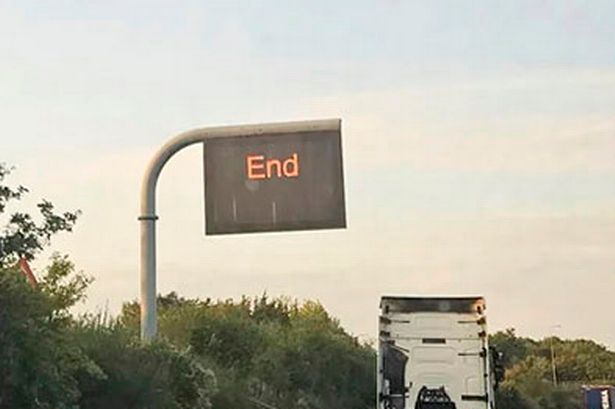 Drivers spot 'strange' one-word road sign on M11 junction with 'eerie' meaning