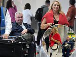 Eamonn Holmes, 64, arrives home with girlfriend Katie Alexander, 42, as they touch down at Heathrow after romantic trip that left estranged wife Ruth Langsford shocked