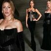 Ellie Goulding puts on a VERY busty display in low cut black corset dress as she joins a glamorous Kate Beckinsale at the Harris Reed show for London Fashion Week