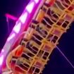 Fairground terror moment as five people rescued from rollercoaster stuck upside-down