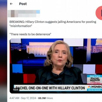 Faktencheck: Fordert Clinton Haft fürs Teilen von Fakenews?