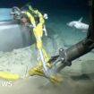 Footage shows underwater robot salvaging Titan sub