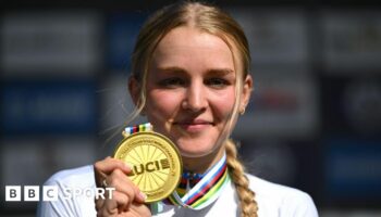 Cat Ferguson with her world gold