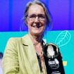 'I wish he was here': Dr Michael Mosley's wife says as she accepts his prize at the British Podcast Awards just three months after his death