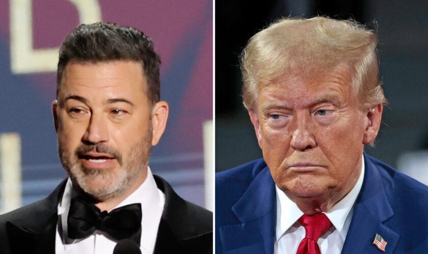 Jimmy Kimmel heckles Trump over crowd sizes with embarrassing video of empty rally