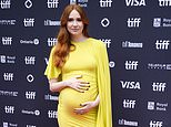 Karen Gillan is pregnant! Actress is expecting her first child with husband Nick Kocher as she debuts growing bump at The Life of Chuck Premiere