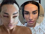 Katie Price insists she 'trusts the process' of her SIXTH surgical facelift as she shares a clip of her lengthy recovery - after being warned she could suffer 'stroke symptoms'