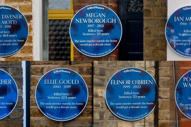 'Killed here' blue plaques to mark homes where men murdered women