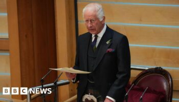 King speaks at Holyrood for Scottish Parliament's 25th anniversary