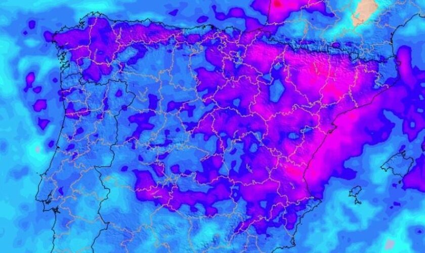 La Aemet avisa de lluvias torrenciales por la llegada de una DANA a España: estas son las zonas más afectadas