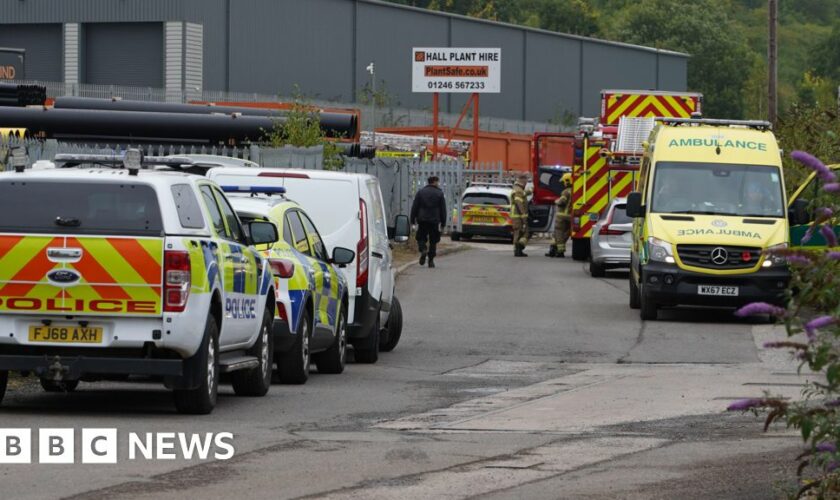 Light aircraft crashes at industrial estate