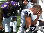 NFL official COLLAPSES on sideline at Ravens vs Raiders game