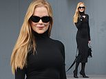 Nicole Kidman steps out for the Balenciaga show at Paris Fashion Week as she is seen for the first time since the death of her mother