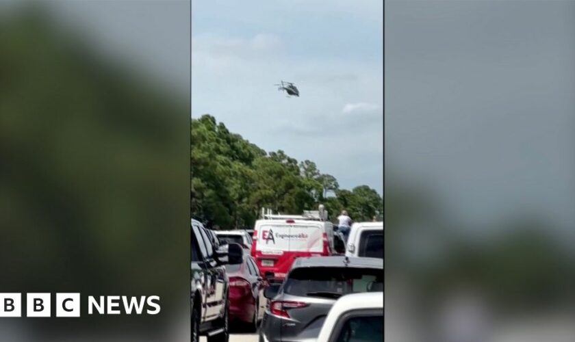 Police surround car near Trump golf course