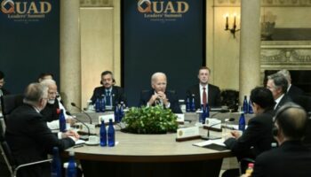 President Joe Biden hosts 'Quad' leaders from Australia, India and Japan at his former high school in Wilmington, Delaware