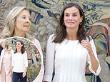 Queen Letizia of Spain resumes royal duties at the Palace in Madrid after her summer holiday