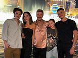 Romeo Beckham celebrates his 22nd birthday in style as the family hit Las Vegas strip for a fancy dinner after watching Bruno Mars perform