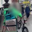 Shocking moment Uber Eats rider filmed stamping on customer's Chinese food order