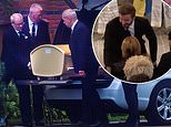 Stars bid goodbye to Sven: David Beckham and Nancy Dell'Olio share warm embrace as 600 mourners pack out church for iconic ex-England manager's funeral