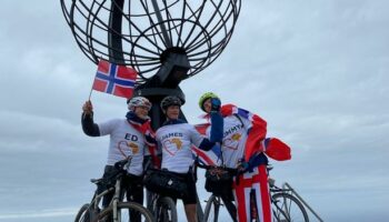 Student raises huge £6,000 in memory of friend by cycling the entire length of Norway