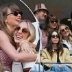 Taylor Swift and Travis Kelce put on a VERY loved-up display at the US Open tennis final after 'fauxmance contract' claims... and singer is back in the arms of her 'Trump fan' WAG BFF despite rift talk