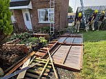 Terrifying moment tornado tears through southern England as UK weather map reveals exactly where and when rainfall will batter Britain in new Met Office warning