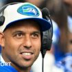 Seattle Seahawks' defensive coordinator Aden Durde on the sideline during an NFL game