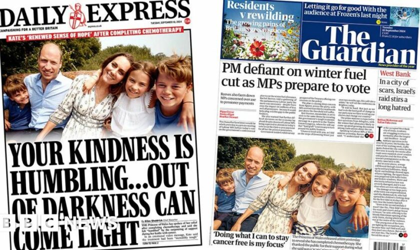 The Papers: Kate's cancer recovery and winter fuel 'rebel MPs'