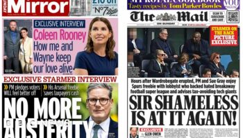 The Papers: 'No more austerity' and 'Sir Shameless at it again'