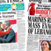 The Papers: PM braces for 'storm' and Britons told leave Lebanon