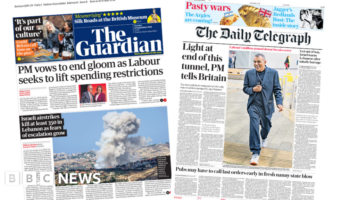 The Papers: PM to 'end gloom' and donor 'breaks cover'