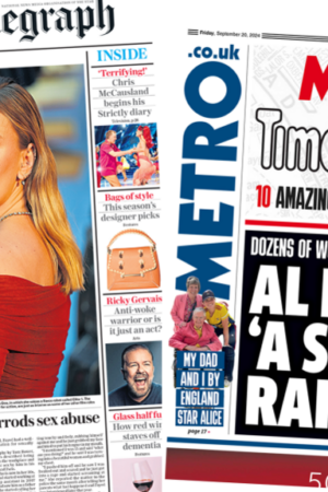 The Papers: Starmer 'in control' and 'Al Fayed rape scandal'