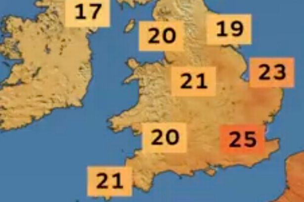 UK weather: Britain forecast scorching 25C roaster today - but there's a catch