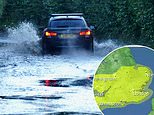 UK weather: Yellow warnings issued as map shows huge torrents of rain set to be dumped over Britain within hours - amid fears of travel chaos, power cuts and entire communities being cut off