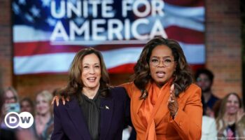 US: Kamala Harris and Oprah Winfrey host star-studded rally