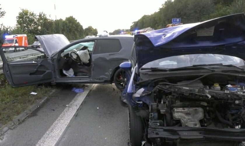 Unfall: Starkregen verursacht Massenkarambolage auf der A2