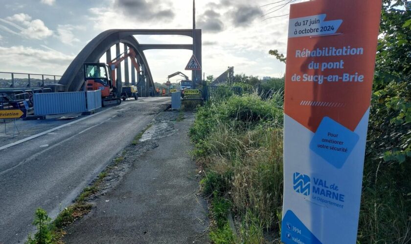 Val-de-Marne : le pont de Sucy-en-Brie rouvre à la circulation sur une voie depuis Bonneuil