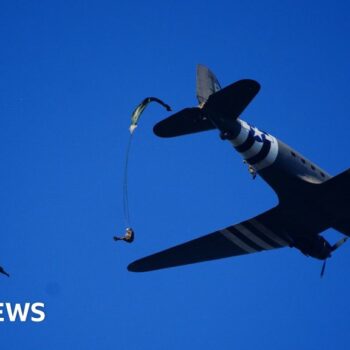 Watch: Hundreds of paratroopers leap to mark daring WW2 offensive