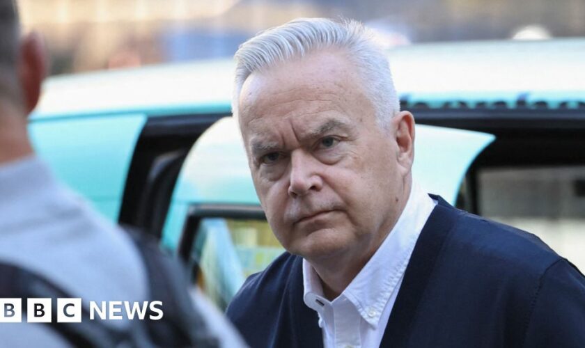 Watch: Silent Huw Edwards arrives at court