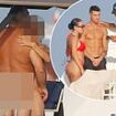 What's happening below deck? Cristiano Ronaldo appears to miss the REAL action as naked couple sail by his superyacht amid holiday with Georgina Rodriguez