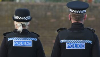 File photo dated 02/11/11 of two police officers at Glenrothes Police Station, Fife, Scotland. Recorded crime in Scotland has risen in the past year, with figures showing domestic abuse up by 22% and shoplifting by 34%. Issue date: Tuesday August 27, 2024.