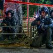 Israeli police at the scene after a shooting in Jaffa, Tel Aviv. Pic: AP