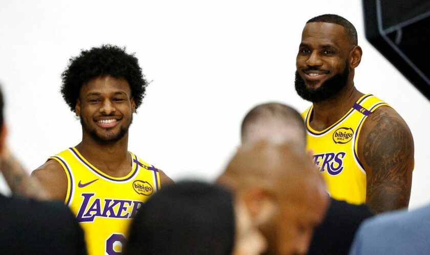 Lakers' LeBron James says he experienced 'pure joy' practices with son Bronny as training camp tips off